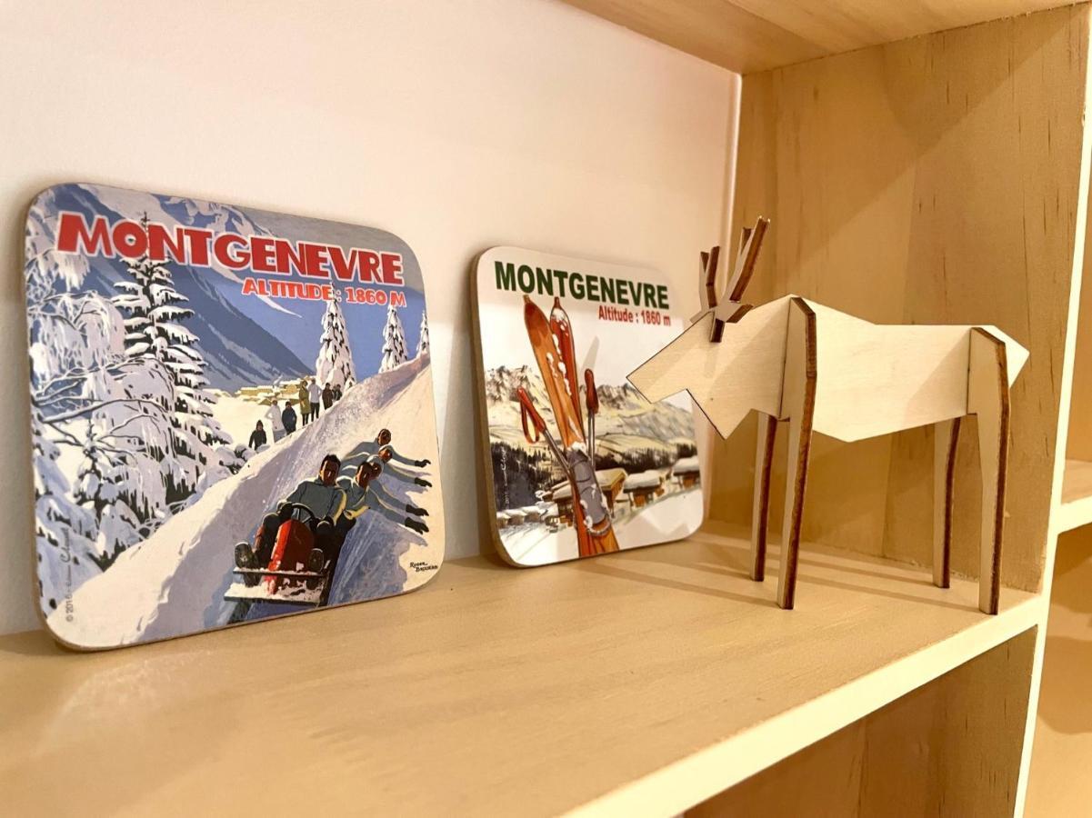 Montgenèvre Le Janus, Pied Des Pistes, 2 Garages, Terrasse Avec Sauna מראה חיצוני תמונה